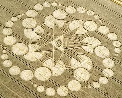 Seven arms of half eaten Eucharists with eight whole ones following behind surrounding the older ones to through the enemy into the bottomless pit. 7 x 8 = 56 Psalm 56:1-2.