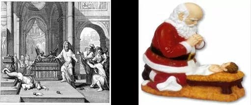 One Ark is is just the picture of the actual Ark. Call him St. Nick take away his eight reindeer with the angelic names and have him cry happy, happy, happy and we may consider it.  